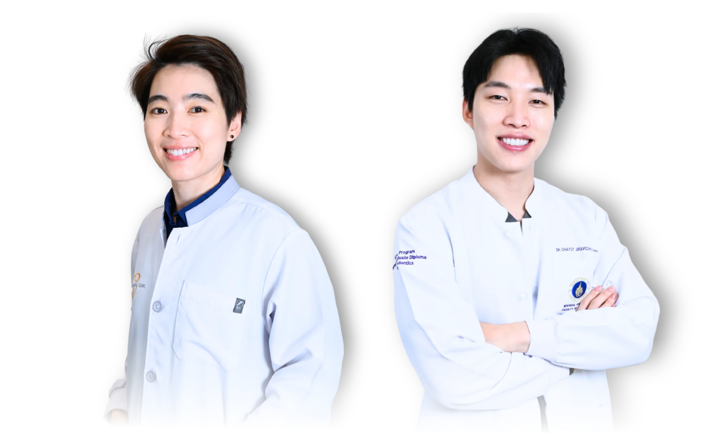 ทพญ. ดรัณ จิระวิชิตชัย และ ทพ. ชยุต จิระวิชิตชัย ผู้ก่อตั้งคลินิกทันตกรรมดีซี