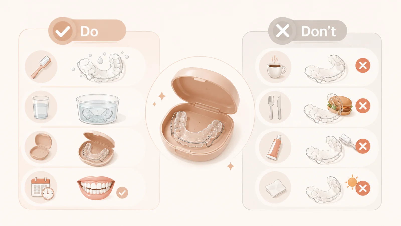 วิธีดูแลรีเทนเนอร์ Do และ Don't